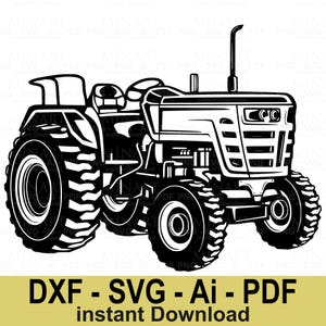 Vintage Farm Tractor Svg Dxf Png Pdf Digital Download for Cricut & Silhouette  Tractor Clipart Instant Cut File