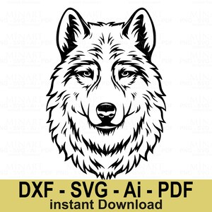 Wolf Kopf geschnitten Datei für T-Shirt Abziehbilder, Wolf Kopf, geschnitten Datei