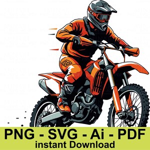 Motorcross US Biker Svg met Amerikaanse vlag, motorrijder Svg, motorcross Svg, motorfiets Svg, Biker Dad Svg, Biker Shirt Svg, Rider Svg