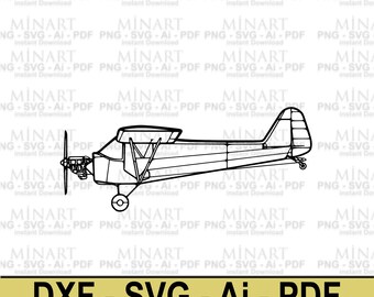 fichier découpé au laser avion vintage, art de l'aviation, décoration de chambre d'enfants (téléchargement numérique)