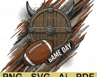 Vikings Football SVG, Game Day Design (Digital Download)