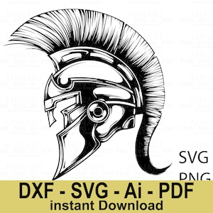 Spartan Warrior Helmet Svg Dxf Png Pdf Digital Download  Ancient Greek Soldier Gladiator Vector File Cricut Silhouette