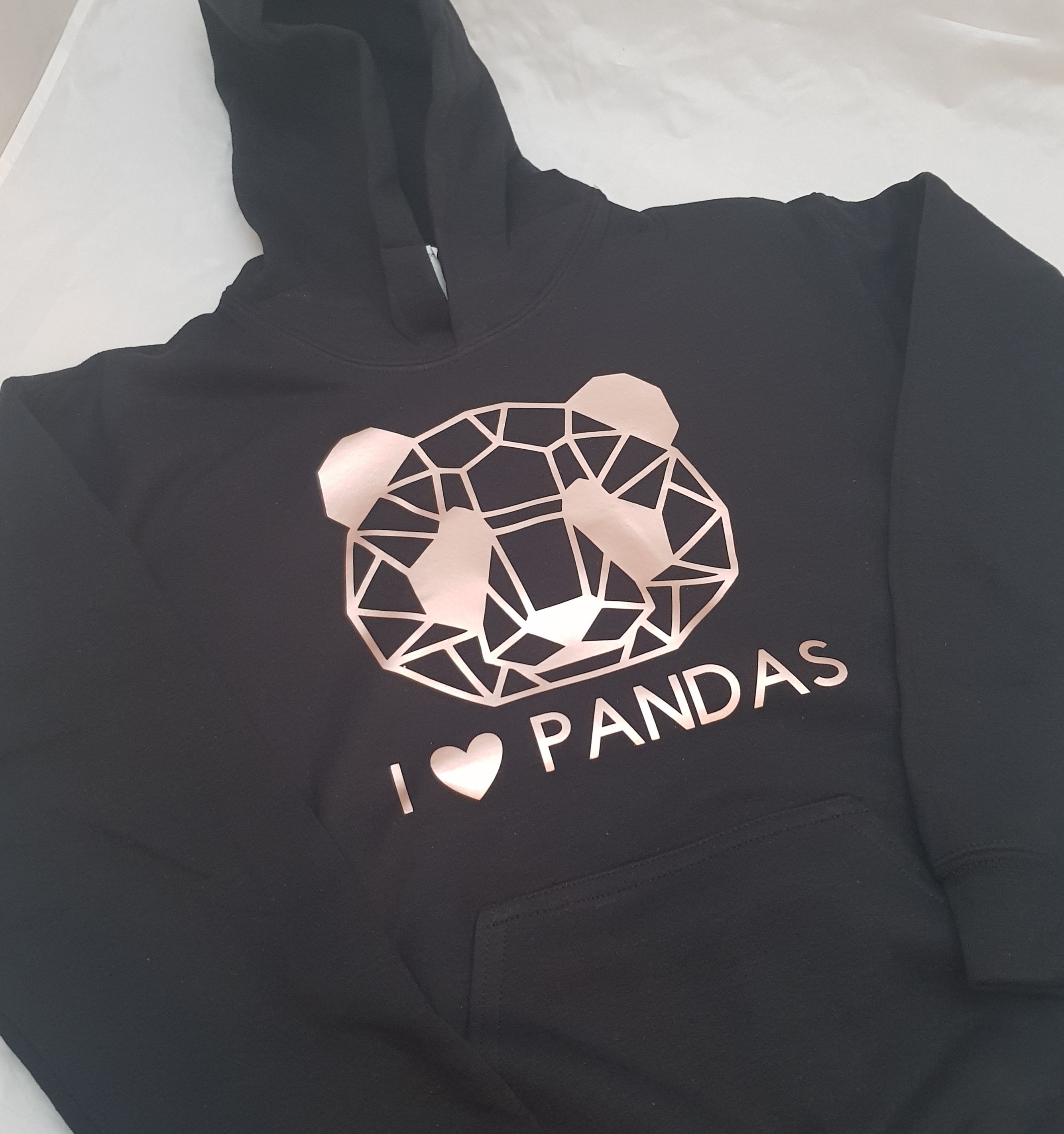 Rose panda hoodie cheap