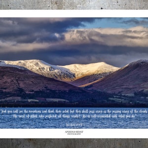 Scotland Loch Lomond Mountain photograph print with quote image 2