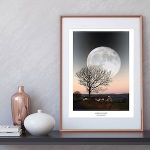 Supermoon, Lancashire UK photo print