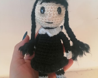 Wednesday Addams crochet doll