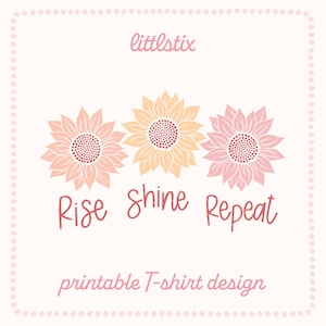 Terug naar school png, leraar SVG, zomer-png, kinder T-shirtontwerp, boho-zonnebloem, herhalingsbloemshirt Rise Shine