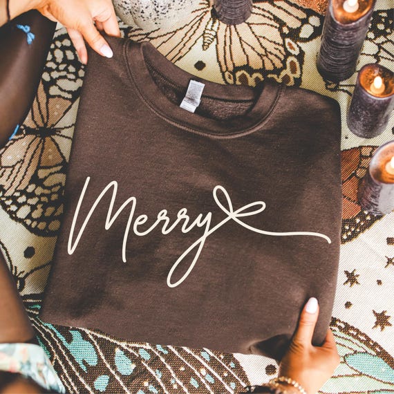 Merry Sweatshirt SVG - Christmas PNG Design