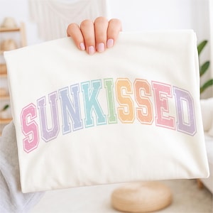 Sunkissed Summer Vibes T-Shirt Design | Sublimation Printing | Transparent 300dpi PNG