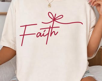 Sublimacja w stylu Christmas Faith PNG, modny wzór koszulki świątecznej POD