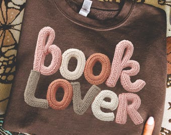 Book Lover PNG - Bookish Knitted Faux Yarn Text
