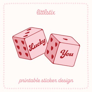 Lucky You-svg | Lucky Dice, png-bestand | Feeling Lucky Girl Aesthetic | Trending T-shirtontwerpen | Lucky in Love-clipart
