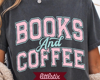 Bookish PNG SVG: Books and Coffee Design (Digital Download)