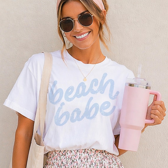 Trendy Summer PNG | Beach Babe PNG | Girly Beachy DTF Design