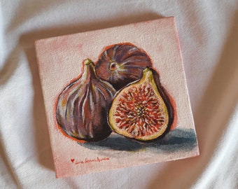Figs, painting fruit, Figs painting, Still life, painting original, acrylic painting, kitchen painting, food painting, painting in canvas