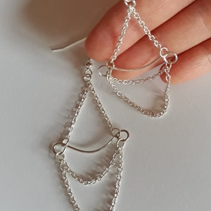Chain earrings, earrings wire, aluminum wire earrings, earrings lightweight, aluminum wire jewelry, earrings handmade, wire jewelry earrings