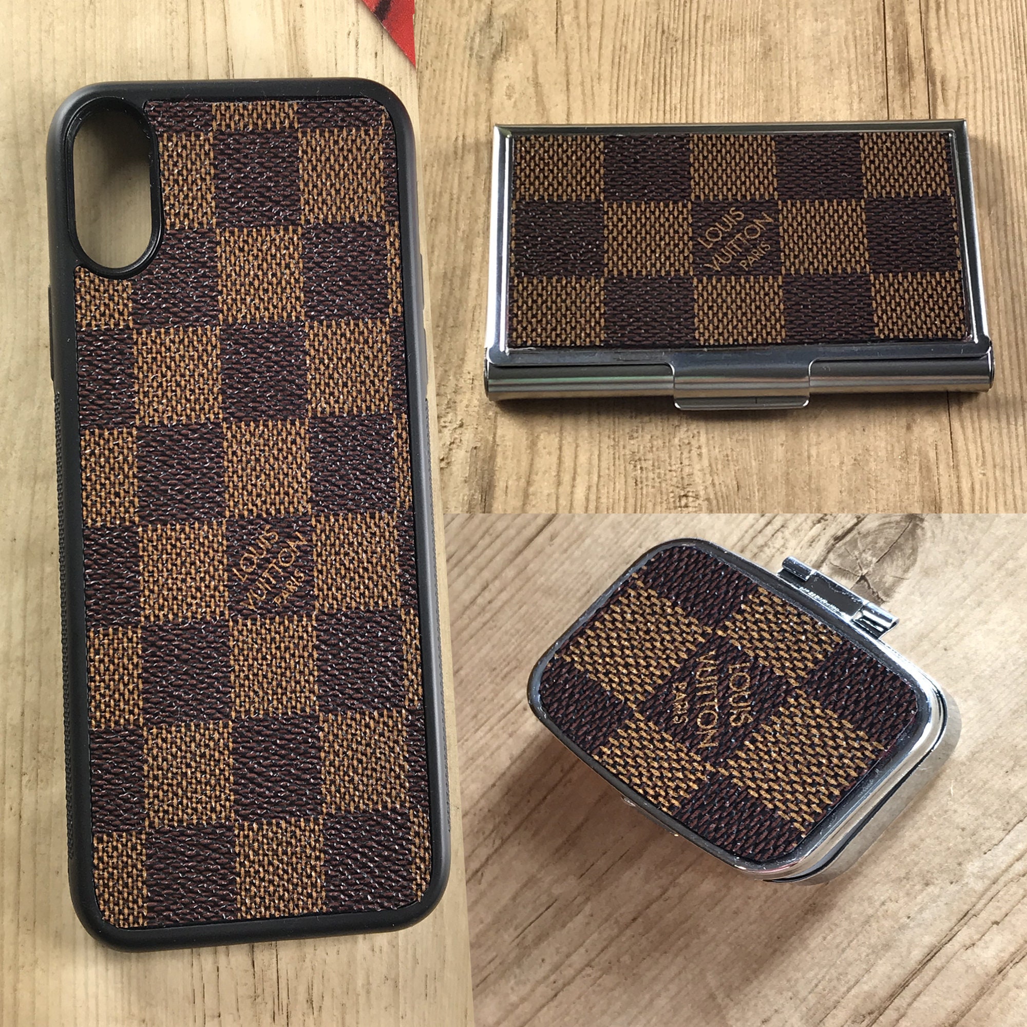 Louis Vuitton pack iphone case pill box and card holder | Etsy