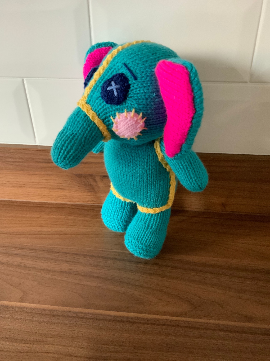 Inspired Hand Knitted Elephant Soft Toy/plush Etsy Australia