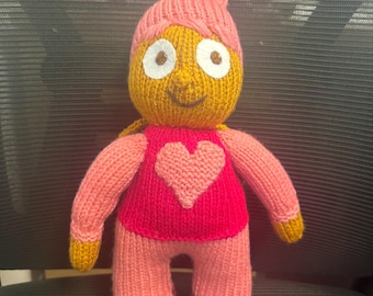 Lu and the Bally Bunch inspired, Butterfly Biba plush, hand knitted soft toy