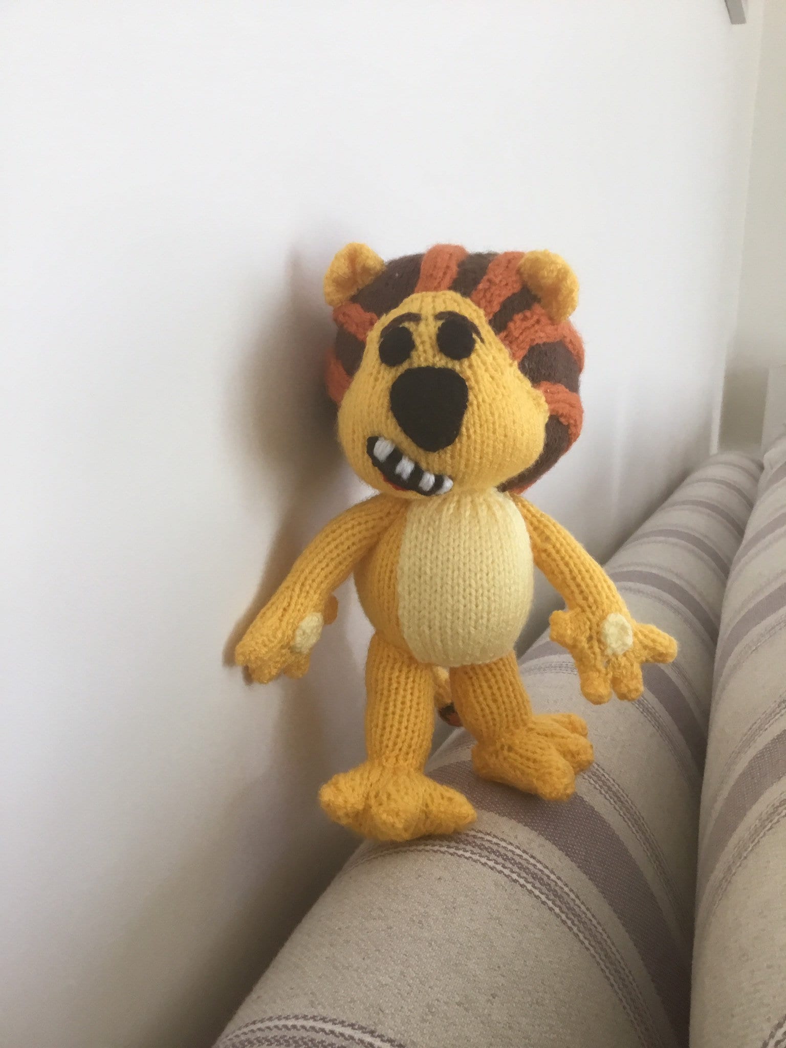 Hand Knitted Raa Raa the Noisy Lion Soft Toy plushie Etsy UK