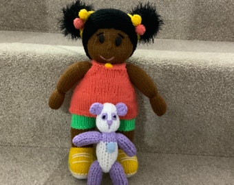 Hand Knitted Jojo Inspired Plush With Panda - Etsy UK