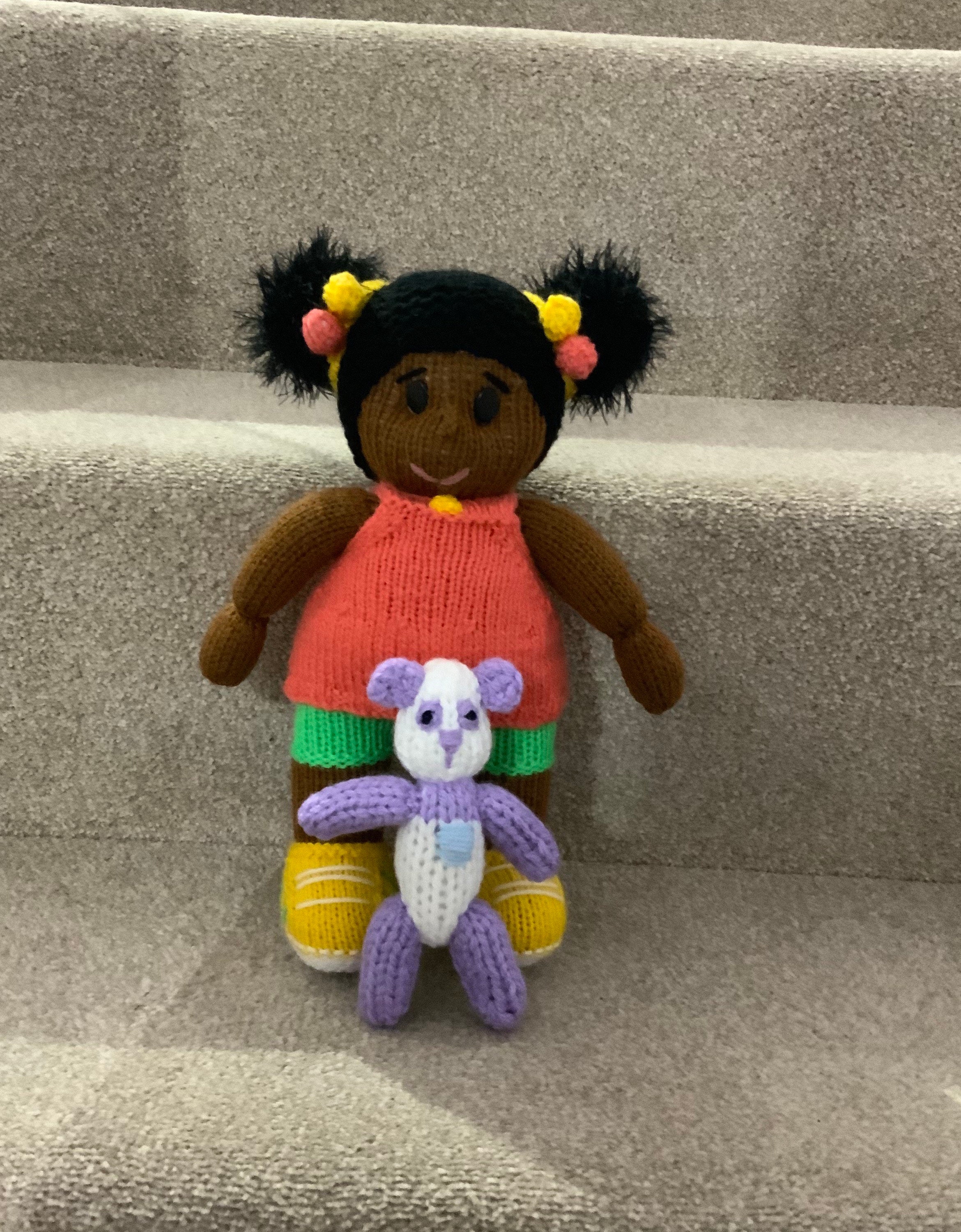 Hand Knitted Jojo Inspired Plush With Panda - Etsy