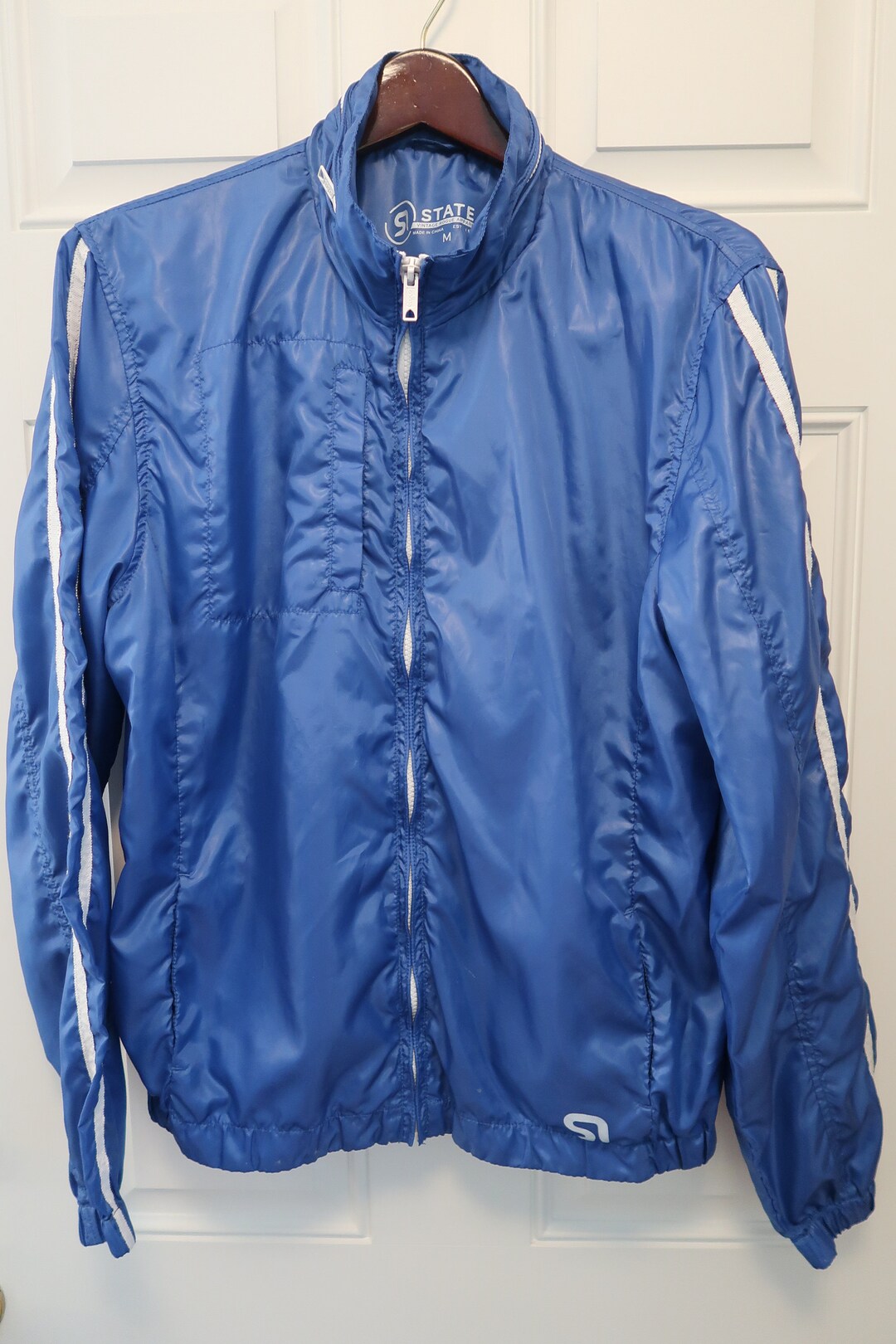 Vintage Mens Lightweight Jacket windbreaker Blue WITHOUT HOOD Retro Coolness. Etsy