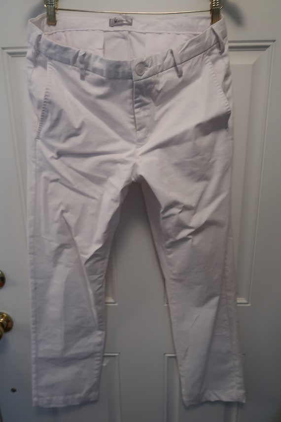 Fortela Inspired White Slim Fit Tapered Pants 32 Waist X 30 Inseam