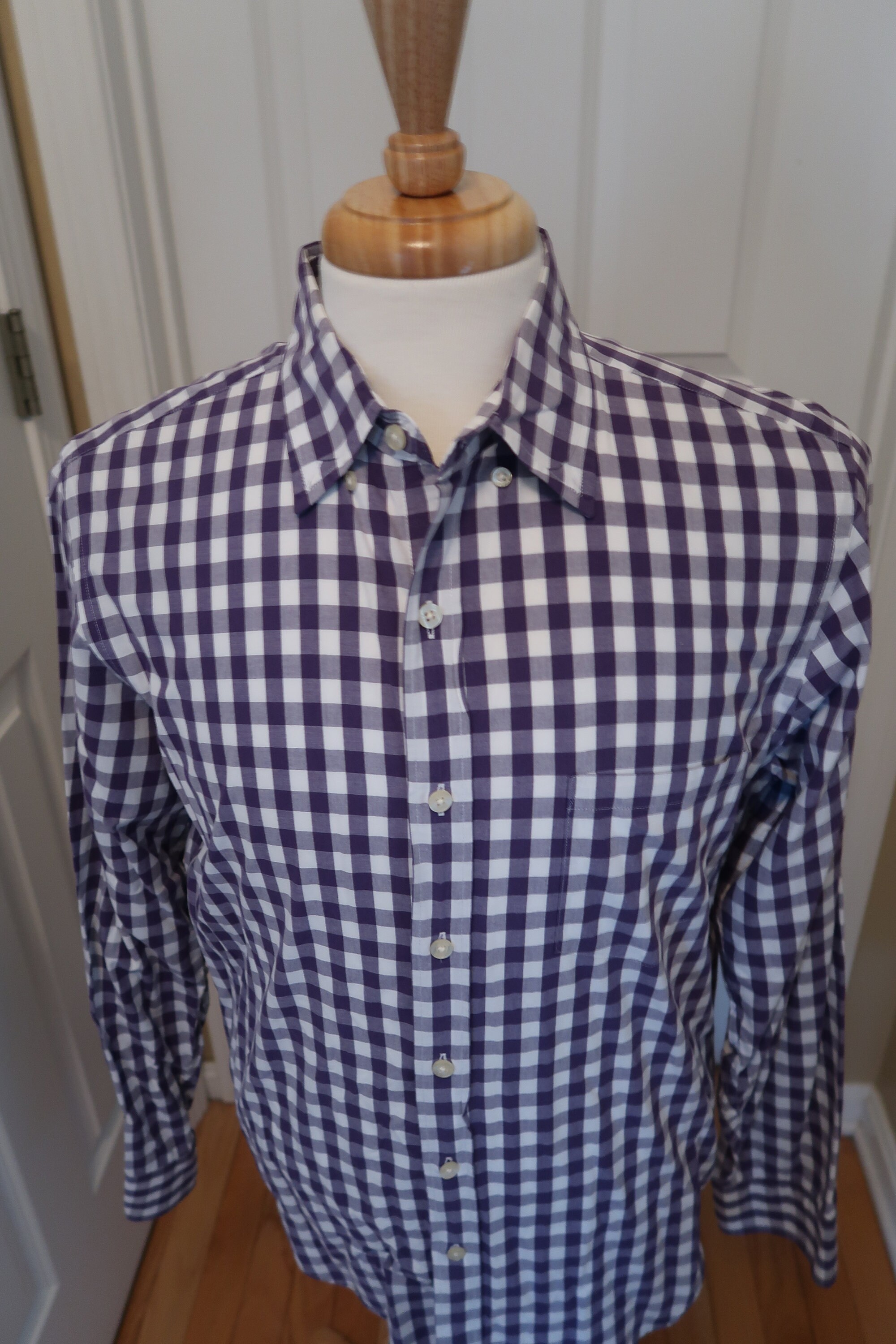 Chemise J.Crew Femme à Carreaux Violet Crépuscule - Taille 8, Style Garçon, Neuf Sans étiquettes