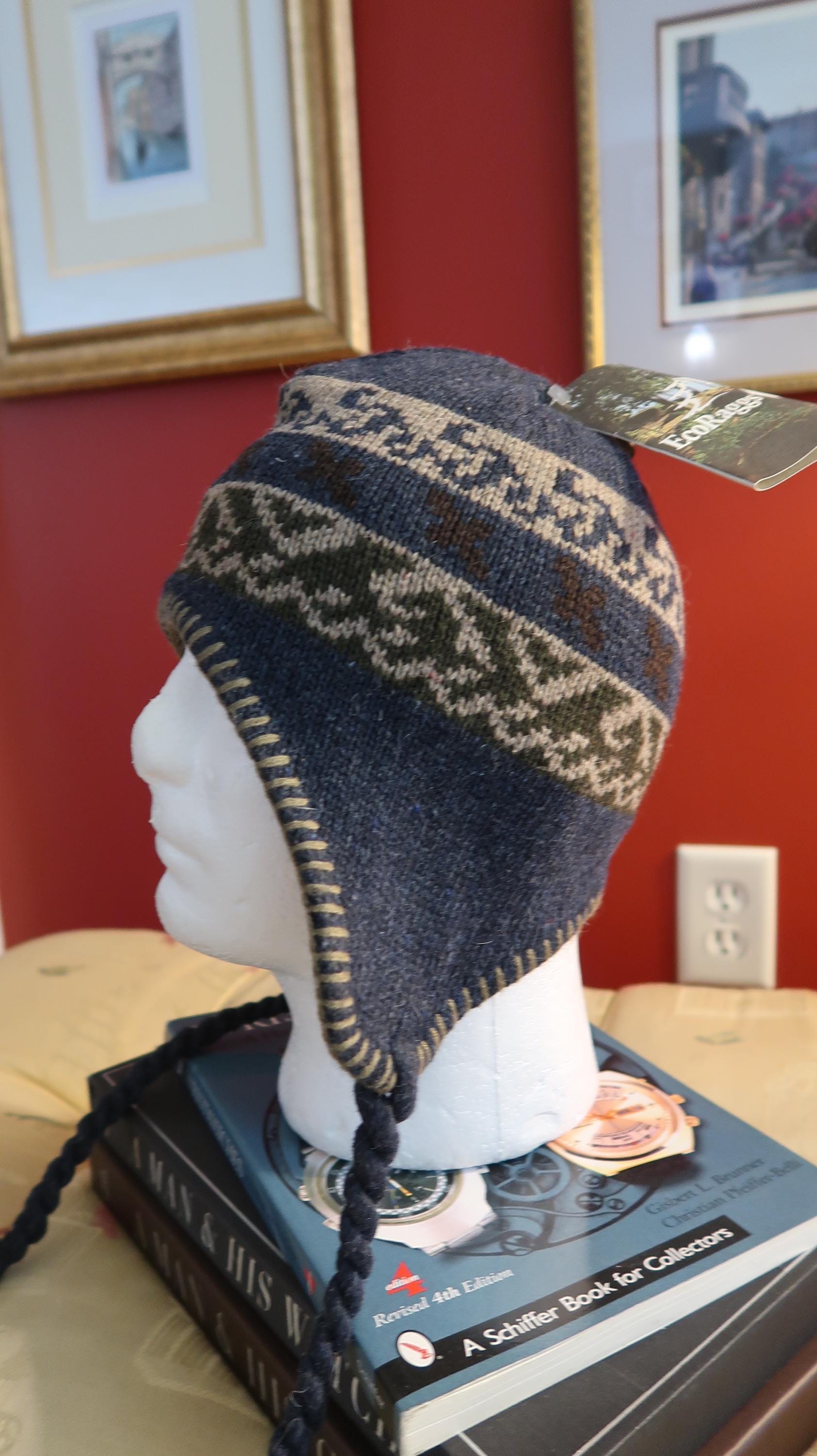 Wool Blend Ski Hat With Fleece Lining – Peruvian Style 
