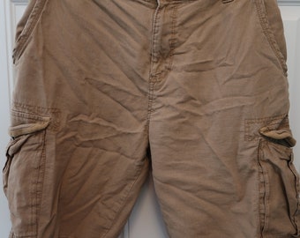 Vintage Cotton Cargo Shorts, Size 34, 10" Inseam