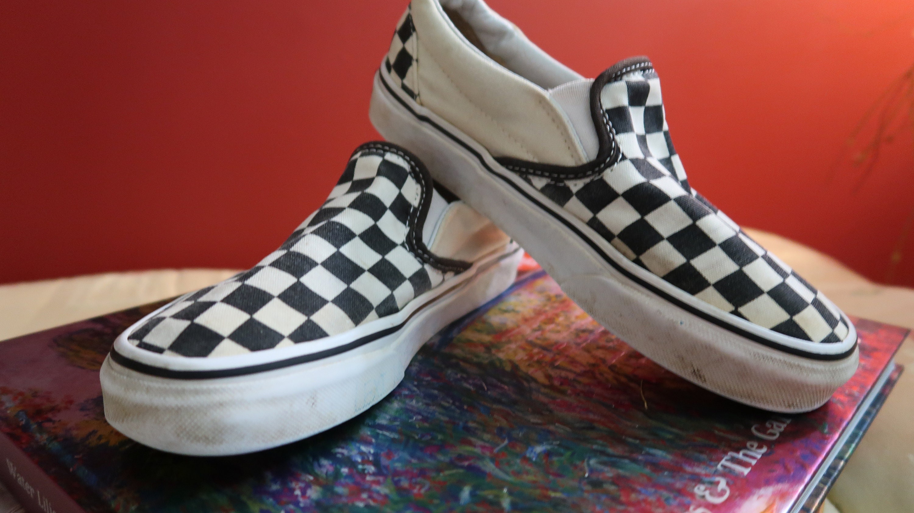 Custom Reflective Slip On Checkerboard Vans