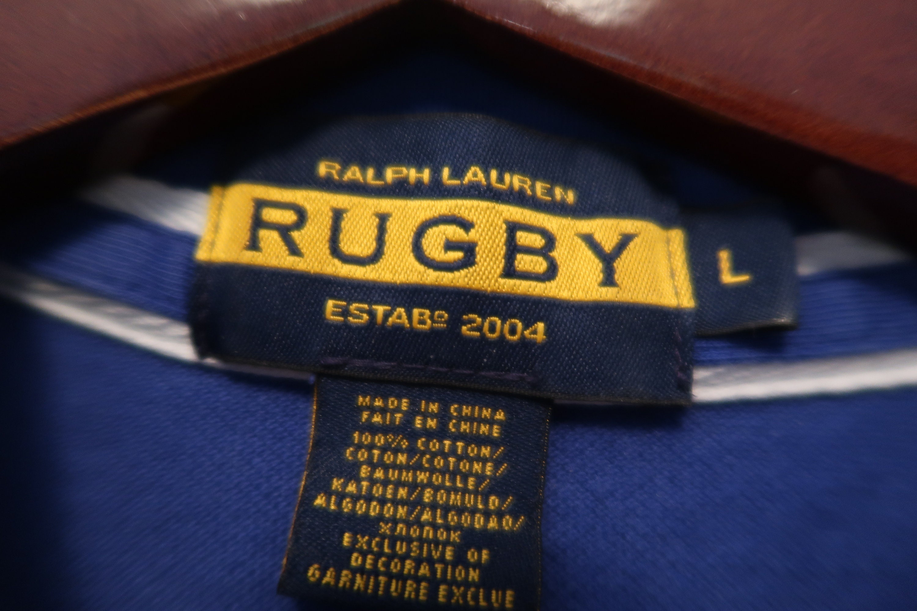 Vintage Ralph Lauren Rugby Polo – Men's Cotton Diagonal Stripe