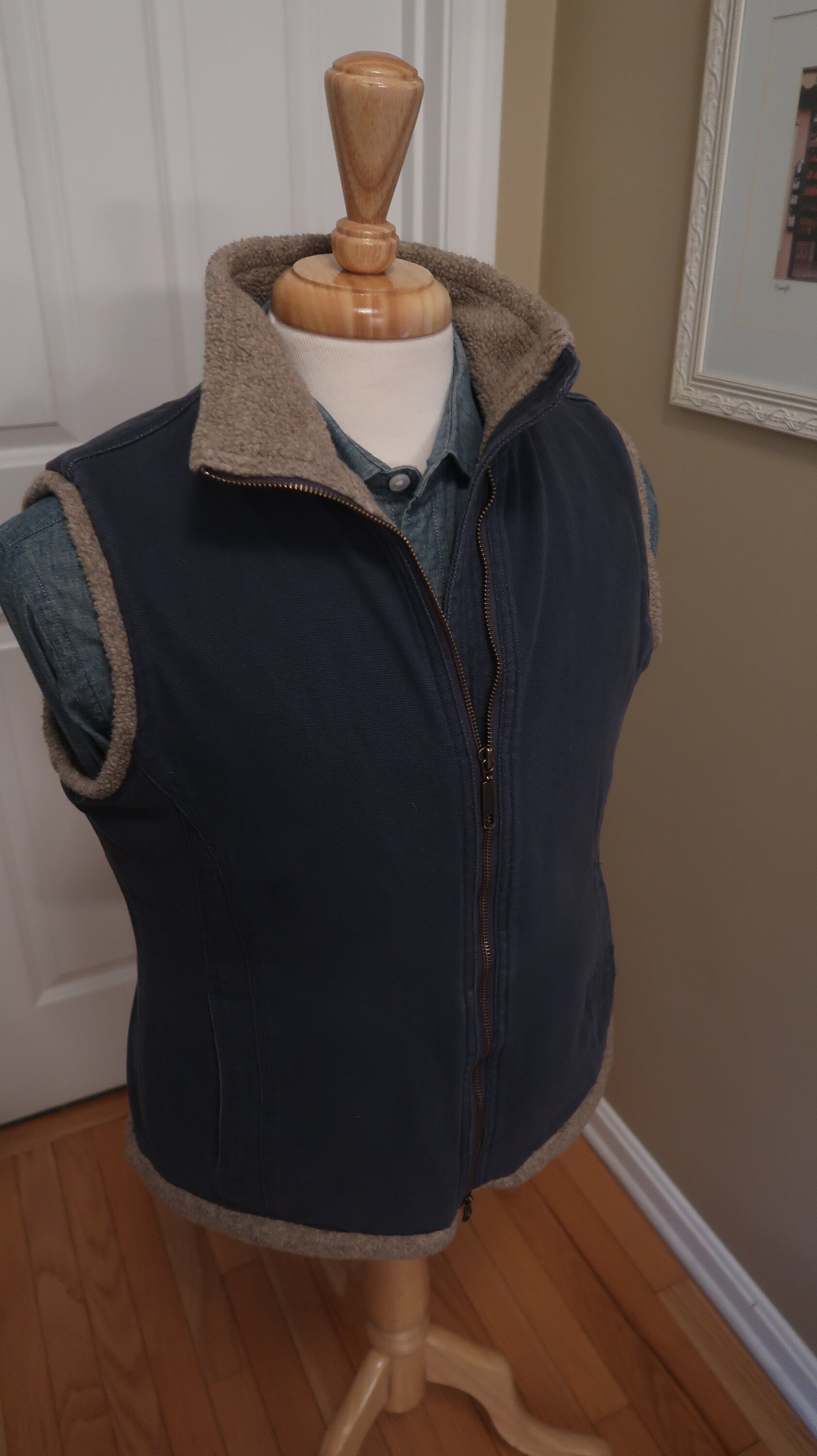 Vest Size Medium Mens Fire Hose Fleeced-lined Vest photo