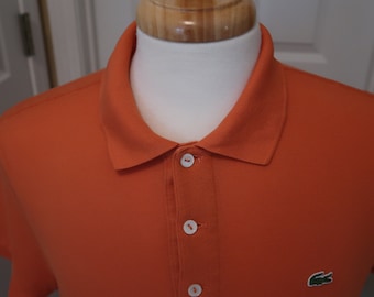 Vintage Lacoste Polo - EU size 5 US Size Medium in Orange - timeless petit piqué knit polo soft, durable, endlessly stylish