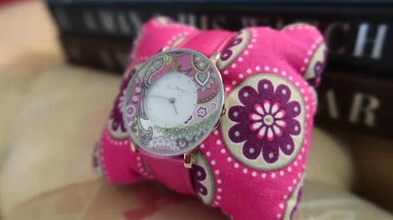 Vintage Vera Bradley Ladies Watch With Pink Leather Band  display picture 1