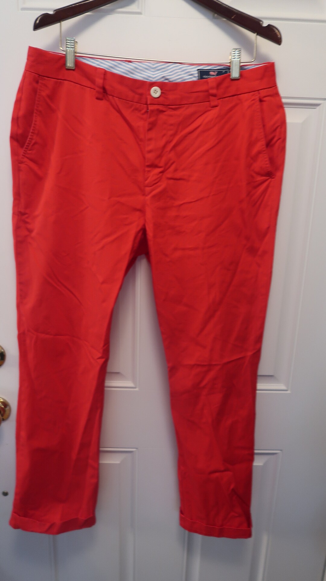 Nantucket Reds Vineyard Vines Khakis Slim Fit Breaker Pants Waist is