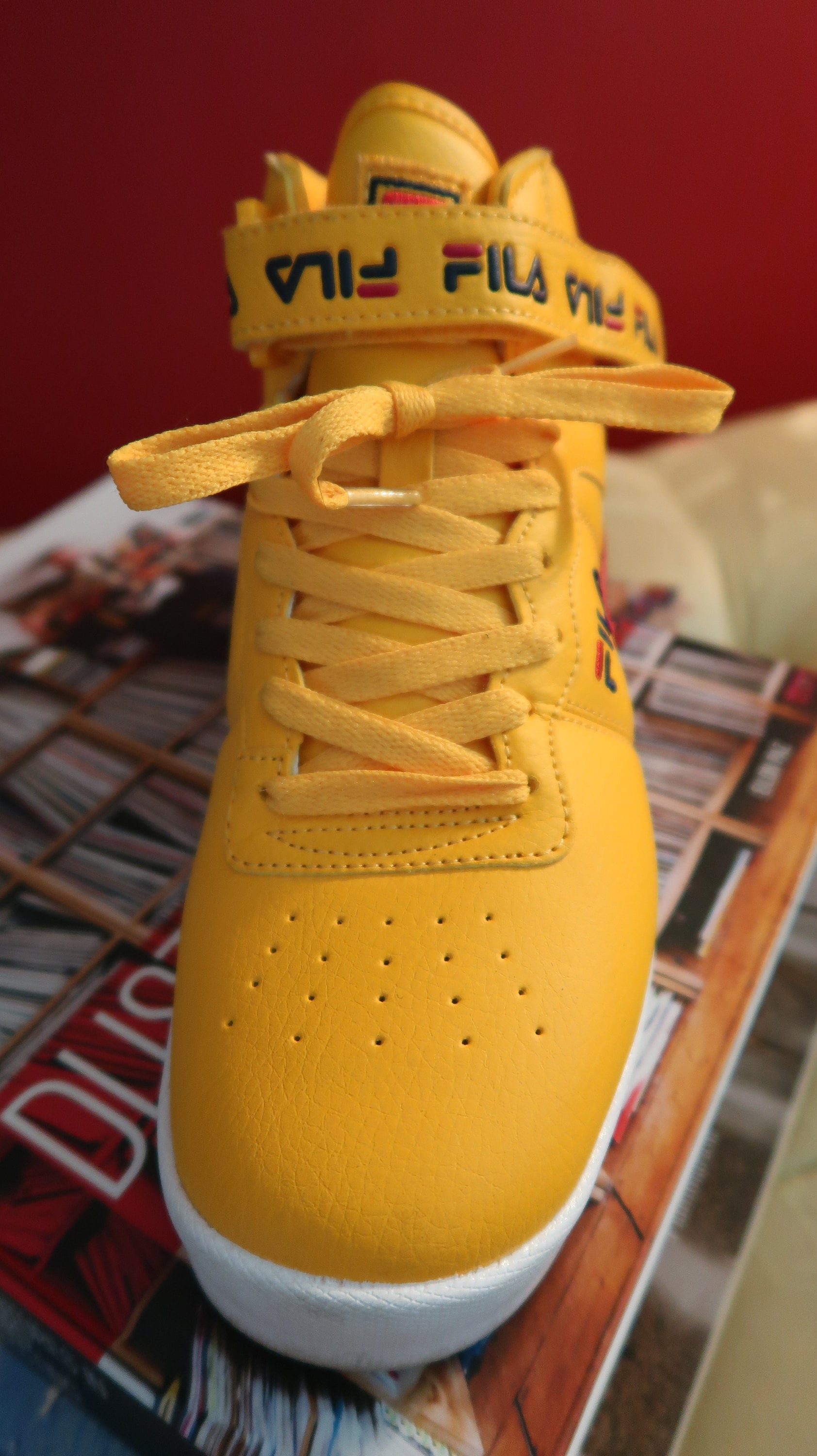 yellow high top filas