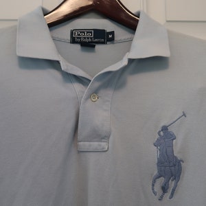 Ralph Lauren Polo Shirt - Big Pony, Light Blue, Slim Fit (mens M