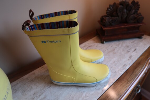 tretorn yellow rain boots