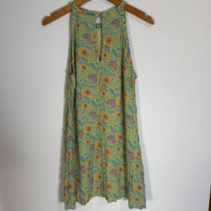 Vintage Free People Floral Halter Blouse Tunic Sleeveless Summer India S Small image 4