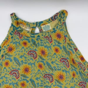 Vintage Free People Floral Halter Blouse Tunic Sleeveless Summer India S Small image 1
