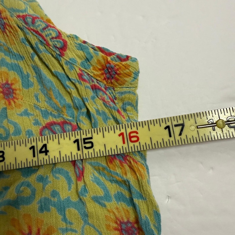 Vintage Free People Floral Halter Blouse Tunic Sleeveless Summer India S Small image 5