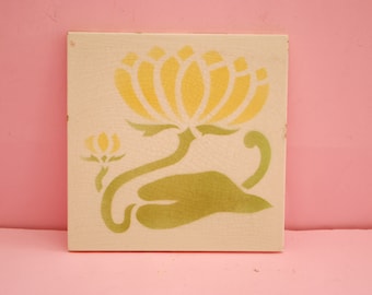 Art nouveau original vintage tile | Art nouveau genuine pattern | Antique Tile | Belgian tile  | Early 20th century | Belgium tile