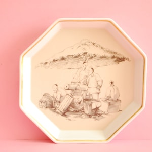 Vintage Vista Alegre dish with "George Chinnery" Drawing 1825 Forja.
