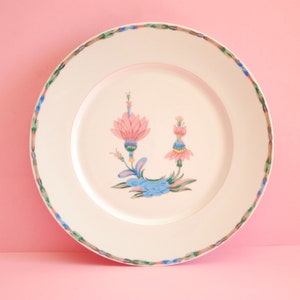 Vintage porcelaine plate Coquet Limoges France | Forme Muscade Louisiane |  Antique porcelain dish Limoge France