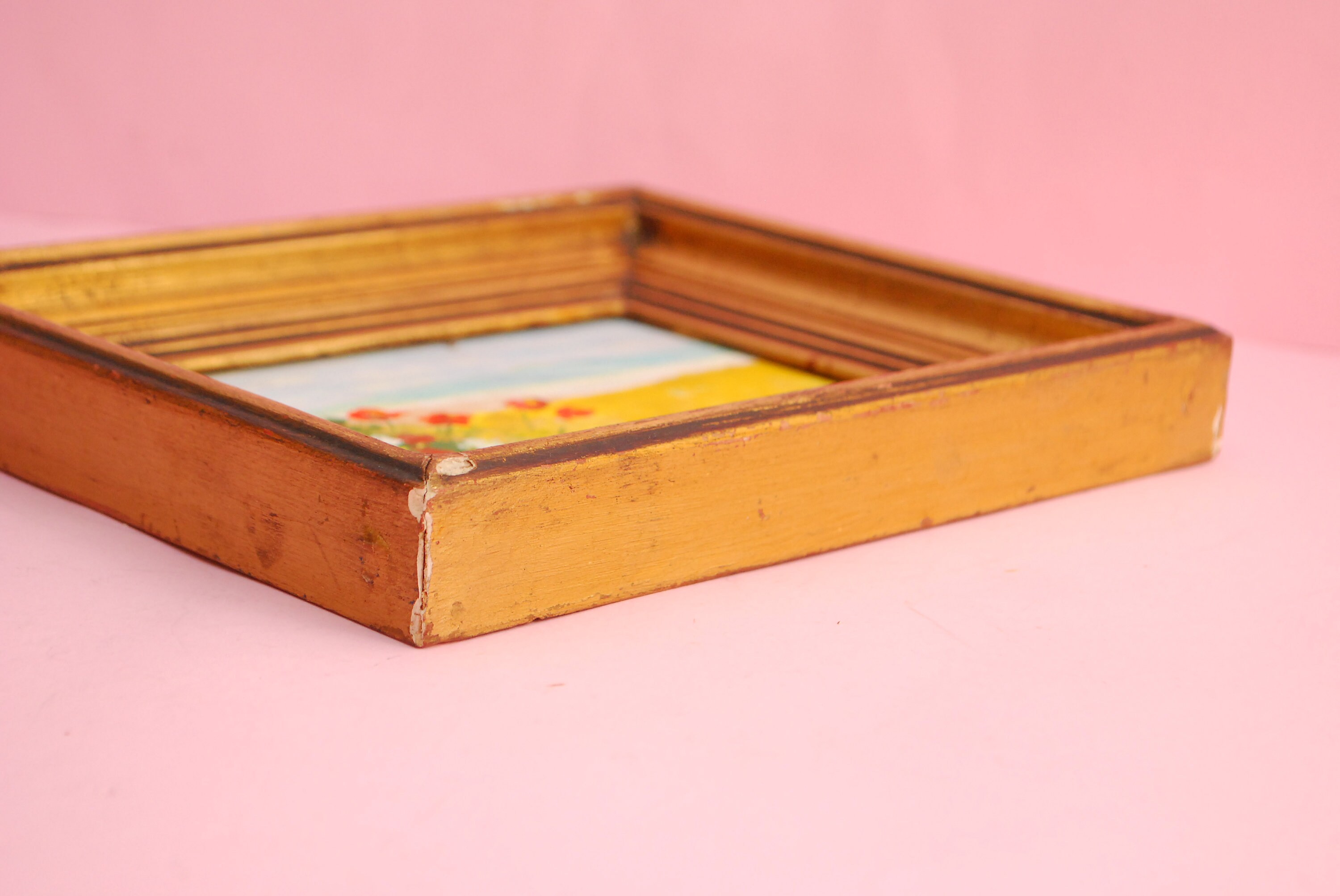 Antique Wood Picture Frame Vintage Frame Gilded Picture Etsy