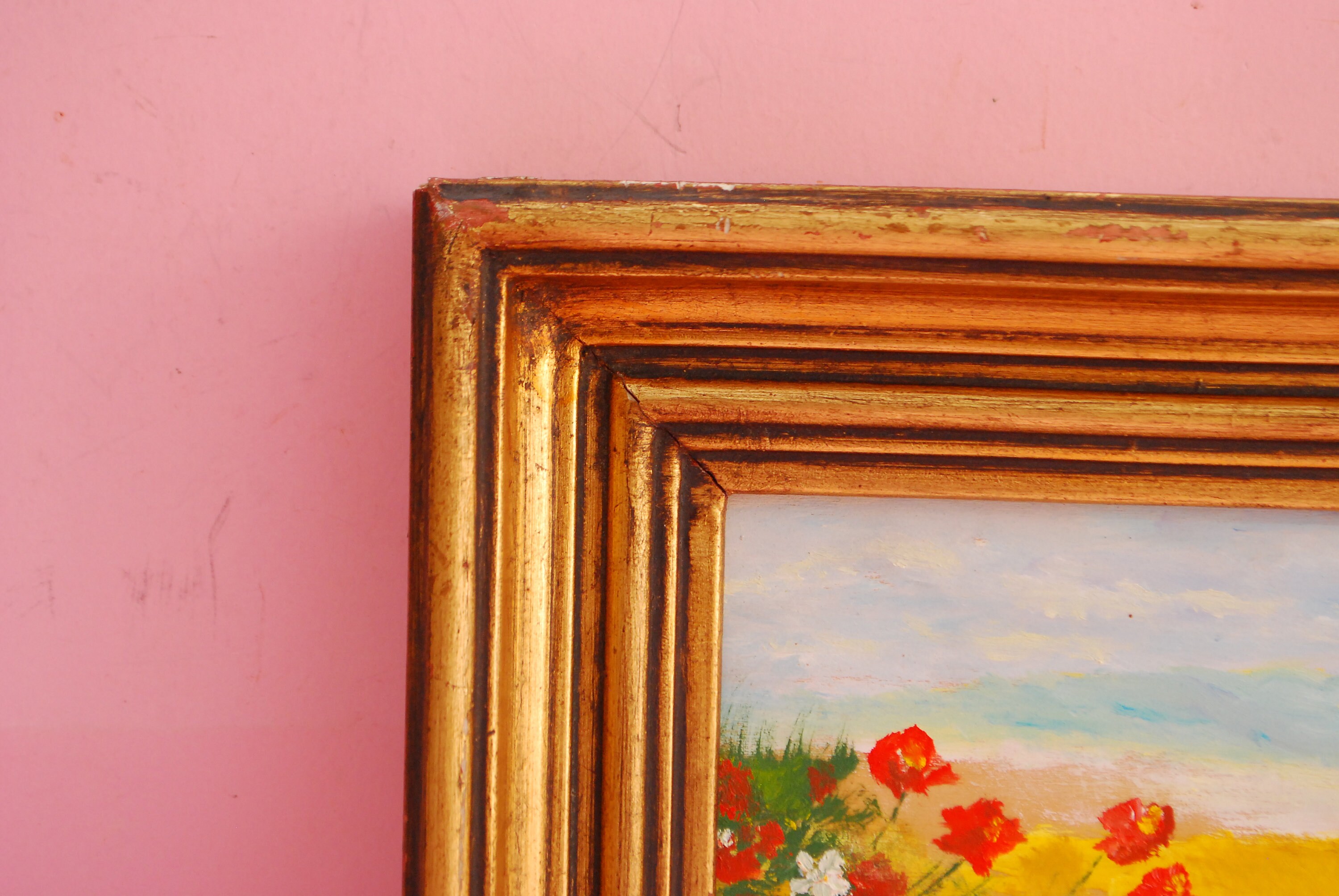 Antique Wood Picture Frame Vintage Frame Gilded Picture Etsy