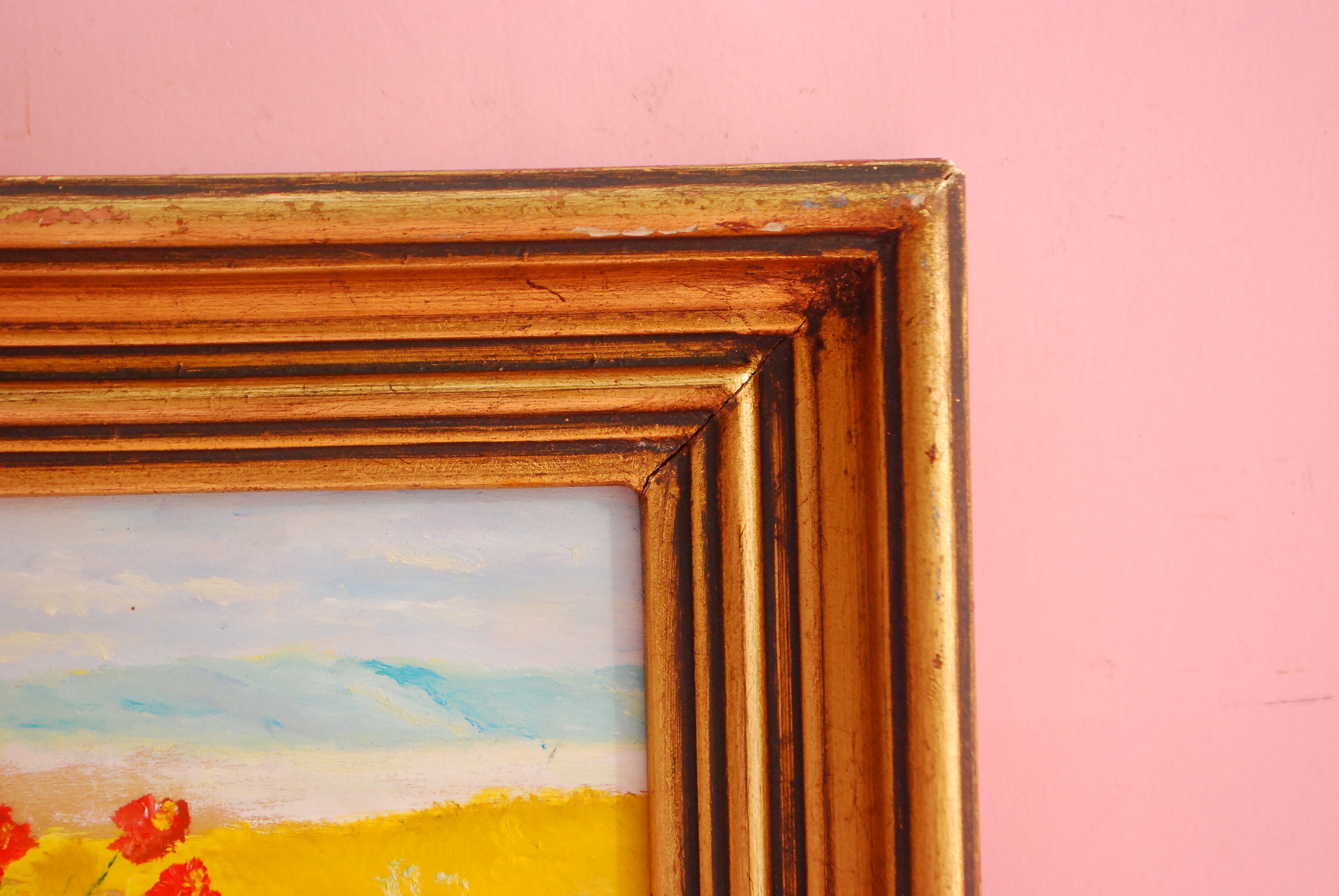 Antique Wood Picture Frame Vintage Frame Gilded Picture Etsy