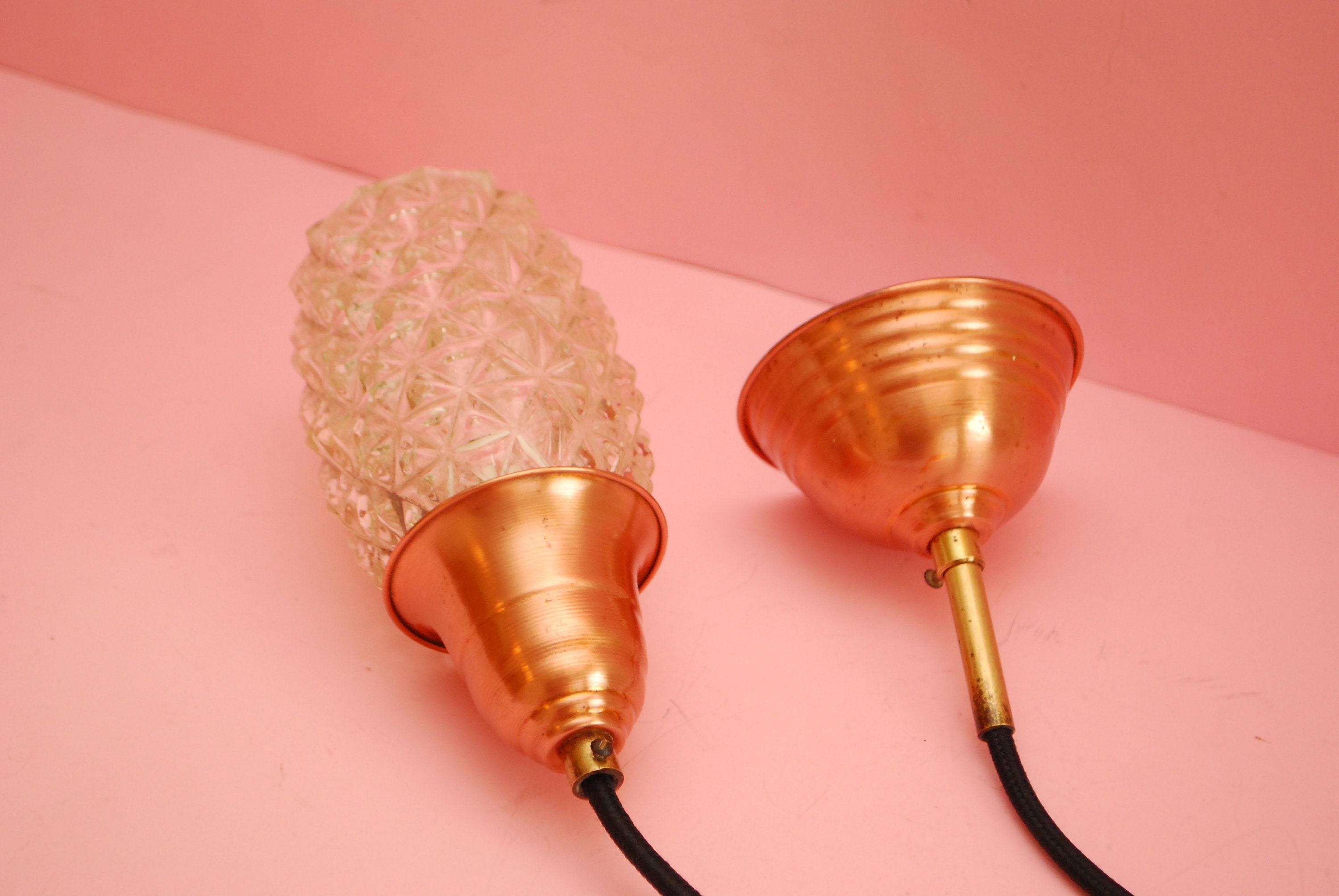 Vintage Ceiling Light. Vintage Deco Pendant Ceiling Light Etsy